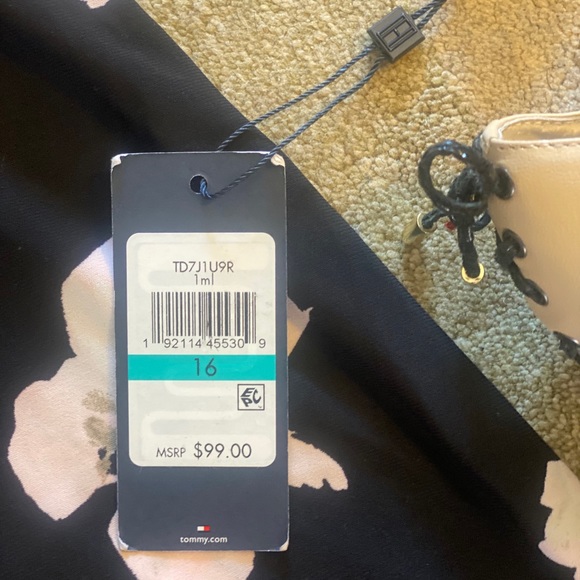 Tommy Hilfiger Black and Floral-Print A-Line Dress - Picture 4 of 14